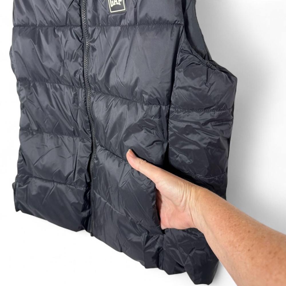 GAP ColdControl Black Puffer Vest Women’s L NWT Water Resistant - Picture 6 of 15